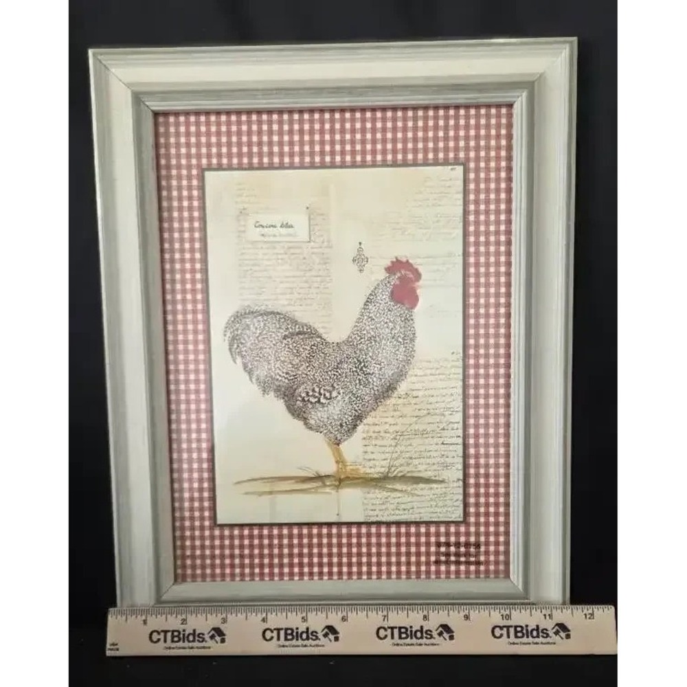 Gingham 11 x 14 Rooster Picture